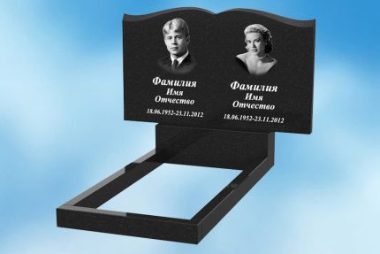 Двойной памятник из гранита горизонтальный Д-10