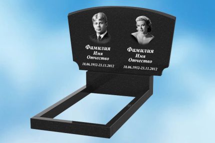 Двойной памятник из гранита горизонтальный Д-2