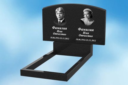 Двойной памятник из гранита горизонтальный Д-5