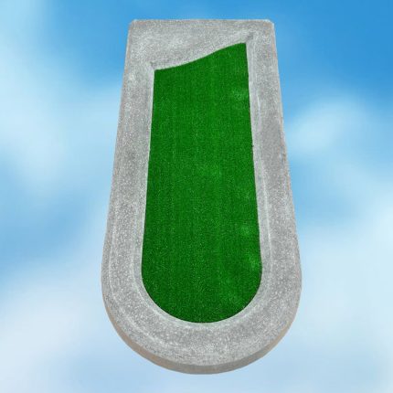 Цветник на могилу полуовал эконом из мраморной крошки