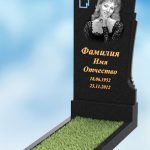 Одинарный памятник с крестом из гранита В-42