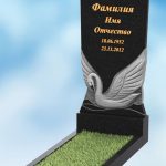 Одинарный памятник из гранита вертикальный В-50